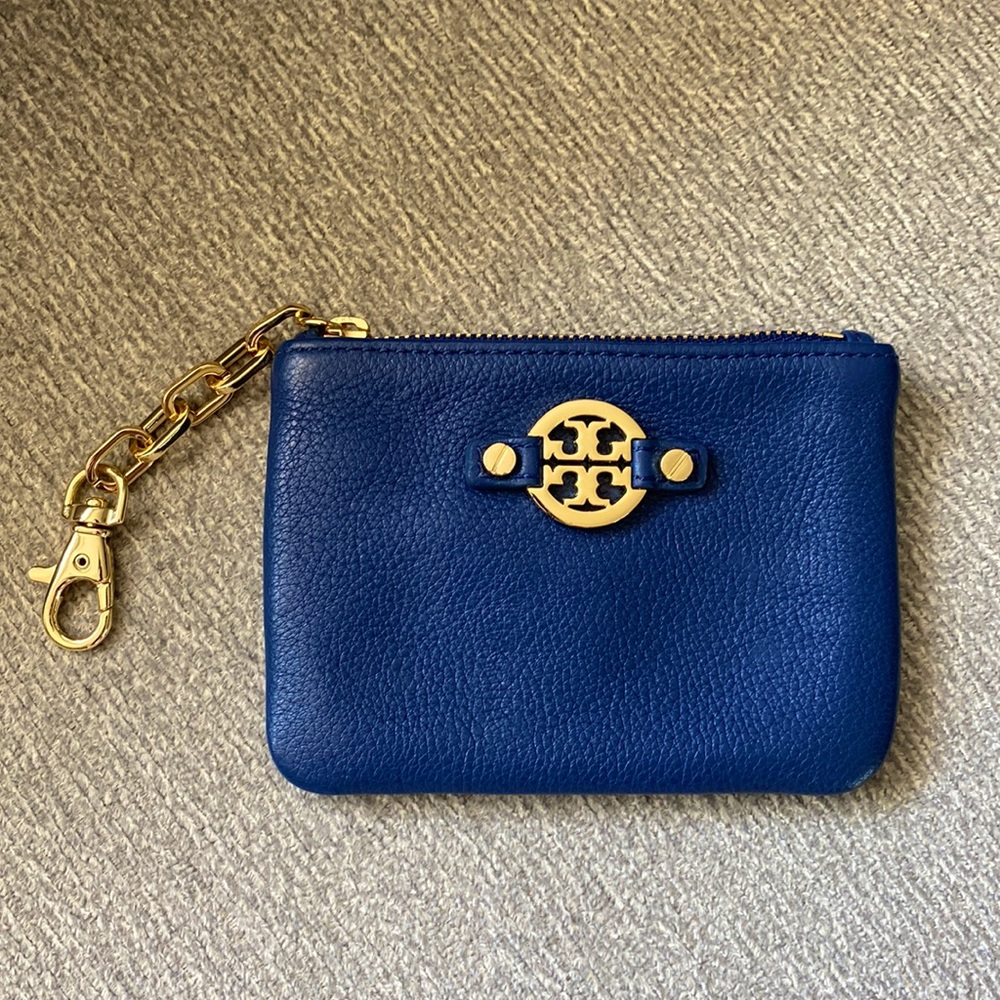 Tory Burch Small Blue Wallet or Coin Purse